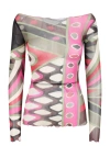 PUCCI VIVARA-PRINT MESH TOP