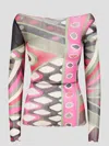 Pucci Vivara-print Mesh Top In Multicolour
