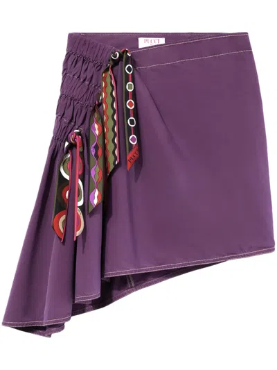 Pucci Vivara Print Miniskirt In Purple