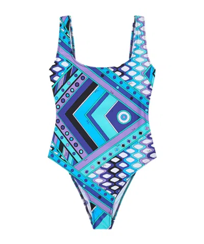 Pucci Vivara Print One-piece Swimsuit In Multi