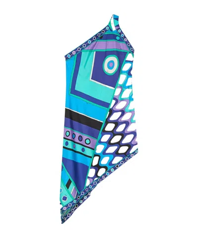 Pucci Vivara-printed One-shoulder Asymmetric Dress In Multi