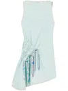 Pucci Vivara-print Ruched Minidress In Green