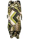 Pucci Vivara-print Silk Kaftan Dress In Green