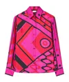 Pucci Vivara-print Silk Shirt In Multi
