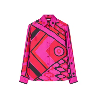 Pucci Vivara-print Silk Shirt In Multi