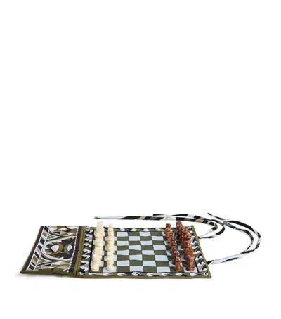 Pucci Vivara Print Travel Chess Set