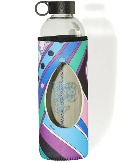 Pucci Vivara-print Water Bottle In Blue