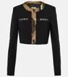 PUCCI VIVARA-PRINTED CROPPED WOOL-BLEND JACKET