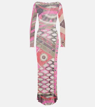 Pucci Vivara-printed Maxi Dress In Multicolor