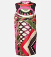 Pucci Abstract-print Silk Sleeveless Mini Shift Dress In Multicoloured