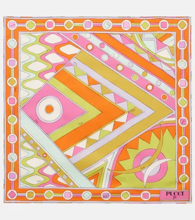 Pucci Vivara Silk Twill Scarf In Multi