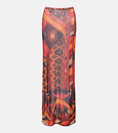Pucci Geometric Pattern Skirt With Circle Detail In Multi