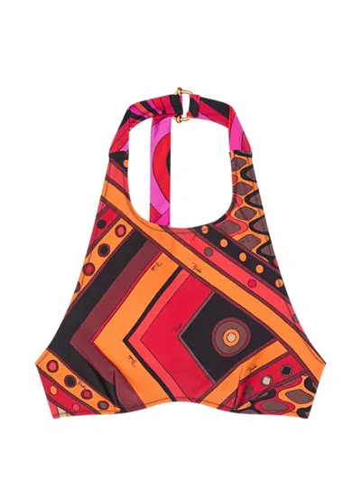 Pucci Vivara-print Coulotte Bikini Bottoms In Multi