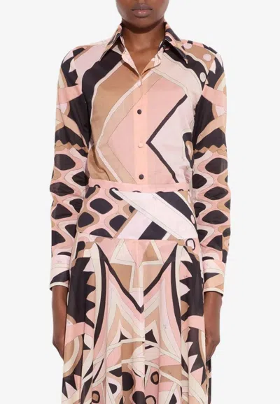 Pucci Vivara-print Pleated Maxi Skirt In Multi