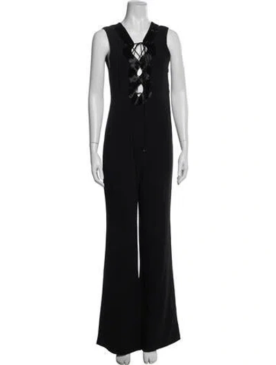 Pre-owned Pucci V-neck Jumpsuit In Black