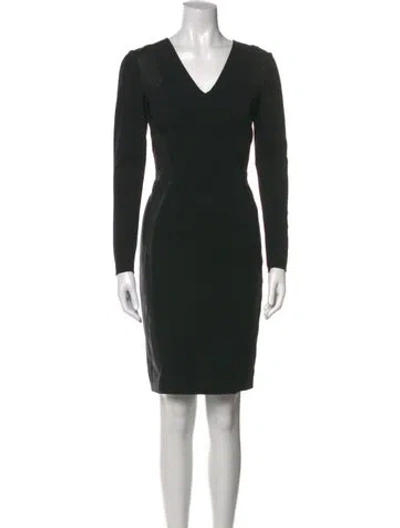 Pre-owned Pucci V-neck Knee-length Dress In Black