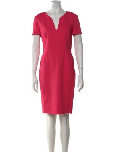 Pre-owned Pucci V-neck Knee-length Dress In Pink