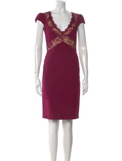 Pre-owned Pucci V-neck Knee-length Dress In Purple