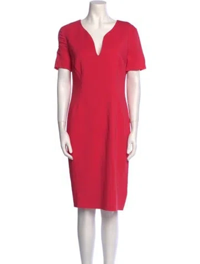 Pre-owned Pucci V-neck Long Dress In Pink