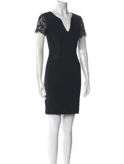 Pre-owned Pucci V-neck Mini Dress In Black