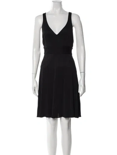 Pre-owned Pucci V-neck Mini Dress In Black