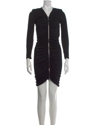 Pre-owned Pucci V-neck Mini Dress In Black