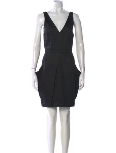 Pre-owned Pucci V-neck Mini Dress In Black