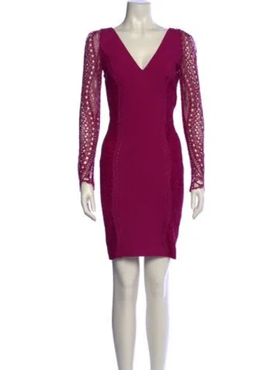 Pre-owned Pucci V-neck Mini Dress In Purple