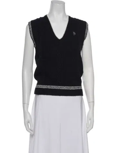 Pre-owned Pucci V-neck Sweater In Black