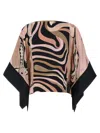 Pucci Print Stretch Viscose Cape In Neronude