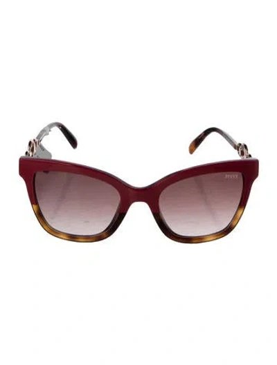 Pre-owned Pucci Wayfarer Gradient Sunglasses In Brown