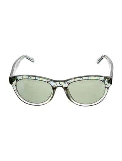 Pre-owned Pucci Wayfarer Tinted Sunglasses In Green