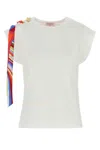 Pucci Ferragamo Hug Small Leahter Tote Bag In Bianco