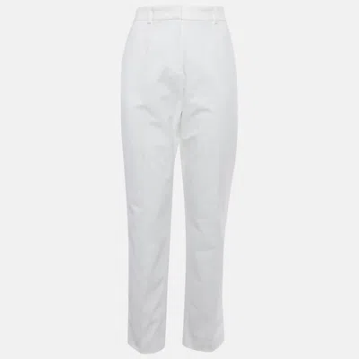 Pre-owned Pucci White Taffeta Trousers M
