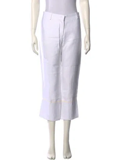 Pre-owned Pucci Wide Leg Pants In White