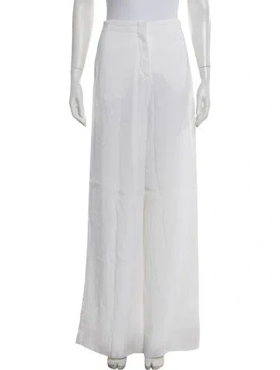Pre-owned Pucci Wide Leg Pants In White