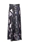 Pucci Geometric High Waist Wide Leg Trousers In Black