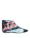 Pucci Woman Ankle Boots Navy Size 7 Textile Fibers, Leather In Navy