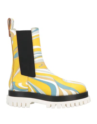 Pucci Ankle Boots In Yellow