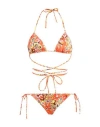 Pucci Woman Bikini Orange Size 10 Polyamide, Elastane