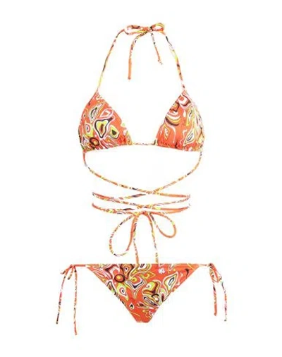 Pucci Woman Bikini Orange Size 10 Polyamide, Elastane In Orange