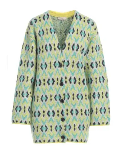 Pucci Woman Cardigan Yellow Size S Mohair Wool, Polyamide, Wool