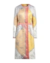 Pucci Woman Coat Light Grey Size 10 Polyester In Grey