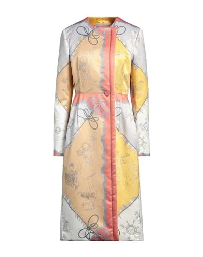 Pucci Woman Coat Light Grey Size 10 Polyester
