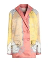 Pucci Woman Coat Sand Size 12 Polyester In Beige