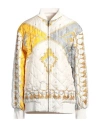 Pucci Woman Jacket Cream Size L Silk, Viscose, Polyamide, Elastane In White