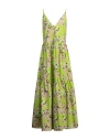 Pucci Woman Maxi Dress Lime Green Size 12 Cotton