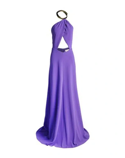 Pucci Woman Maxi Dress Purple Size 8 Polyester, Elastane, Silk