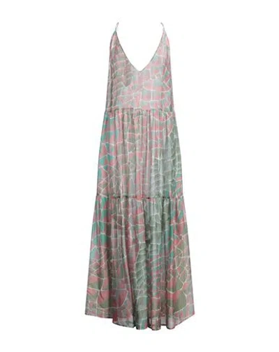 Pucci Woman Maxi Dress Sage Green Size 8 Silk