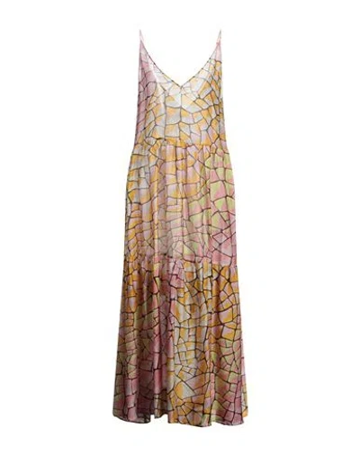 Pucci Woman Maxi Dress Yellow Size 12 Silk